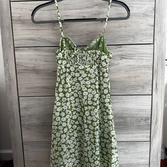 Tasmin Mini Dress Green Floral Eco (size 4) - Picture 3 of 3
